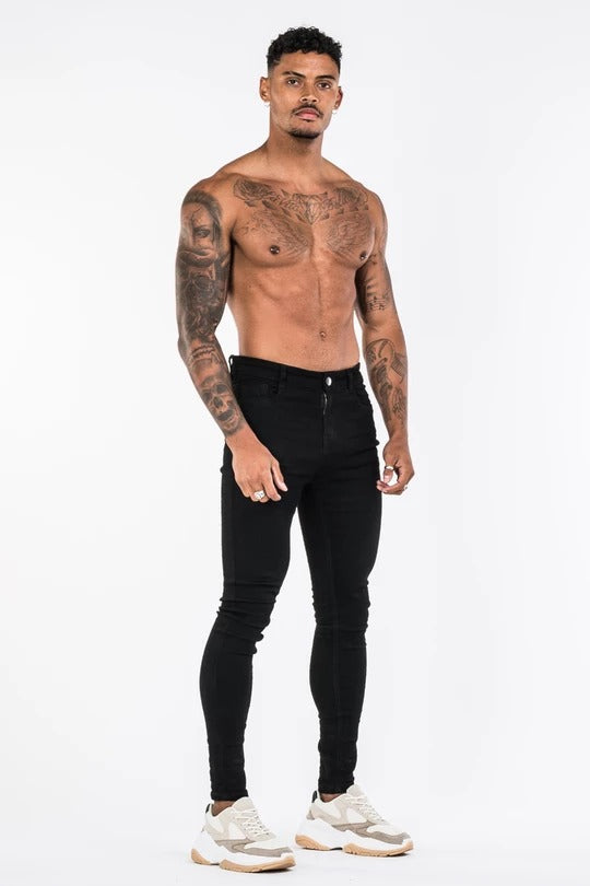 Black Super Skinny Spray on Stretch Jeans – Neutrl Clothing